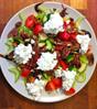 Blegselleri salat med tomat, pære og hytteost